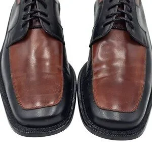E.T. Wright Men\'s 11.5 Black Brown Leather Dress Shoes Masters Collection Oxford E.T. Wright | Shoes | Et Wright Mens 15 Black Brown Leather  main image 2